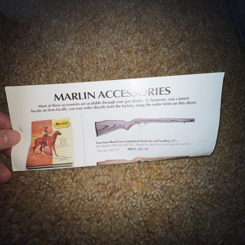 1990s Marlin Accessories Price List Brochure - Picture 4 of 4