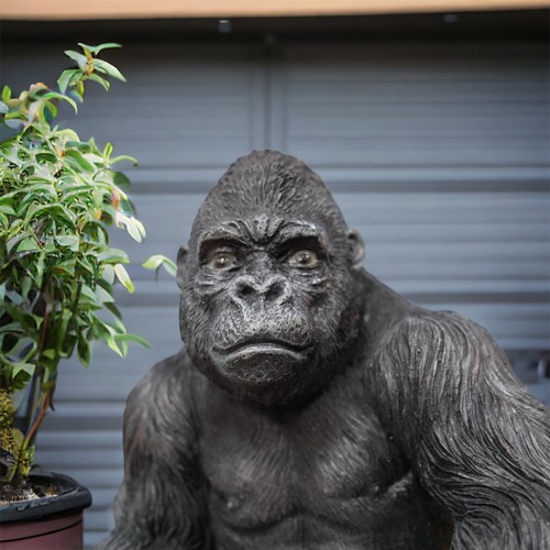 DJ Gorilla Ornament Indoor Outdoor Monkey Statue Funny Chimp Decor Music Gift - Picture 4 of 4