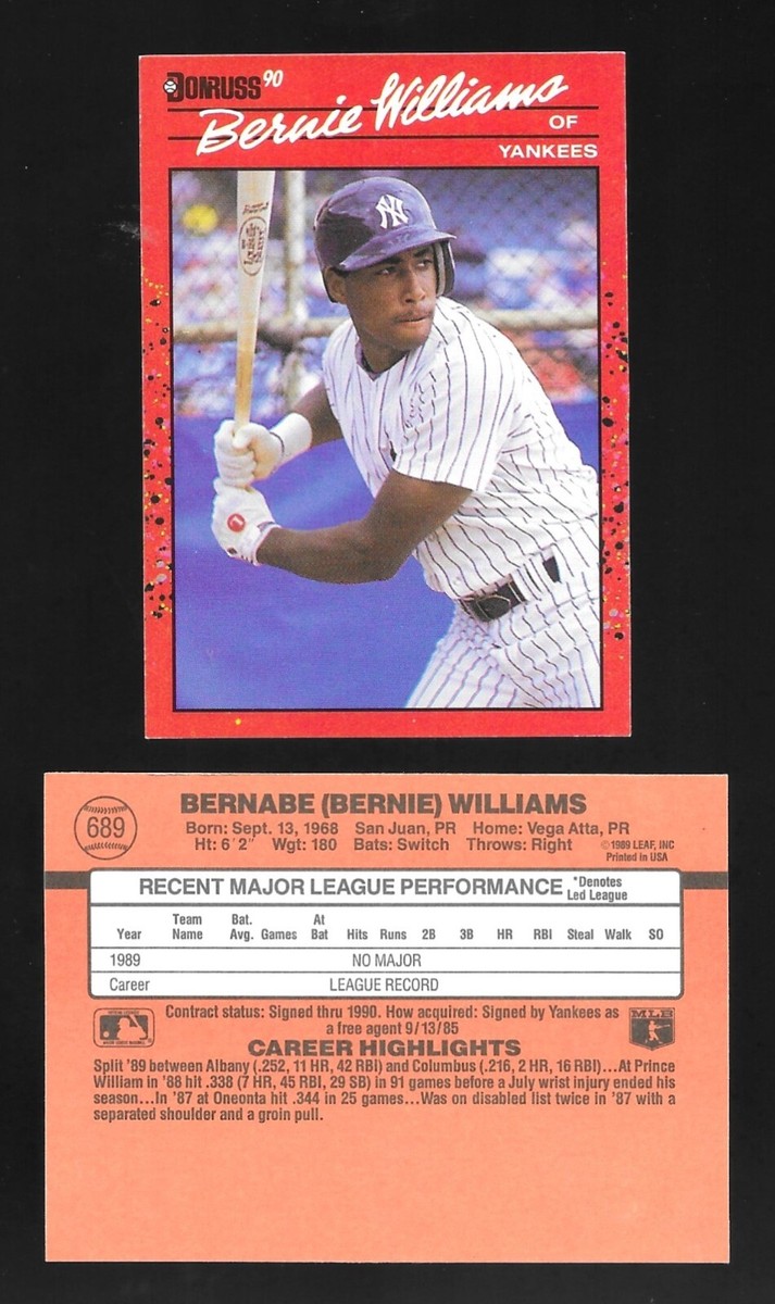 メジャーリーグ　カード　Barnie Willrams 1990 Topps Bernie Williams | PSA CardFacts®