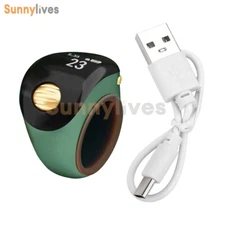 Tasbih Tally Digital Counter for Muslim Tasbeeh Finger Ring Counter Rechargeable