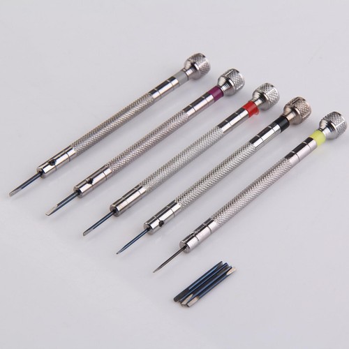 0.8/1.0/1.2/1.4/1.6mm Steel Watch Repair Tool Slotted Screwdrivers Assortment - Picture 3 of 7