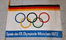 Spiele der XX. Olympiade München 1972 Große Original Fahne TOP Museal! Munich 72