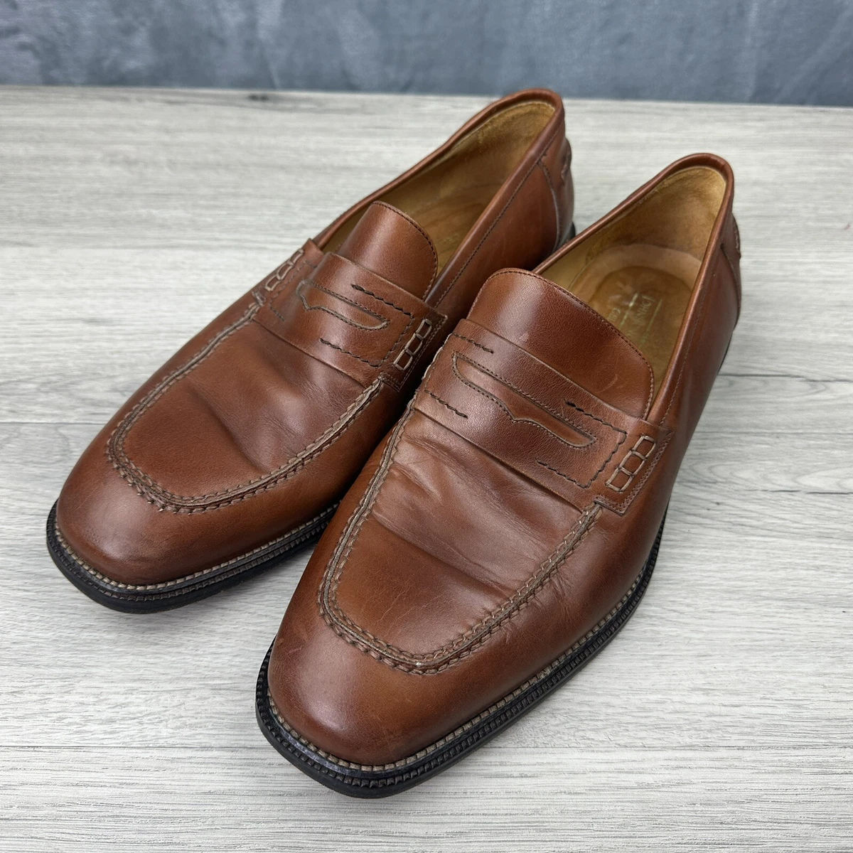 Johnston & Murphy Athens Penny Loafers Brown Size 12 M Men main image 4