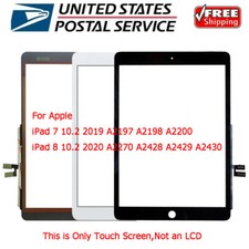 US For iPad 7 7th Gen /iPad 8 8th Gen 10.2" Touch Screen Digitizer  Home Button