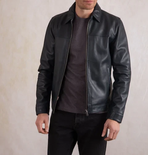 Men Black Lambskin Leather Jacket Biker Size S M L XL XXL Custom Fit