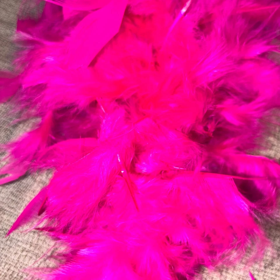 Accesorio de disfraz de boa de plumas rosa Foto 2 de 2