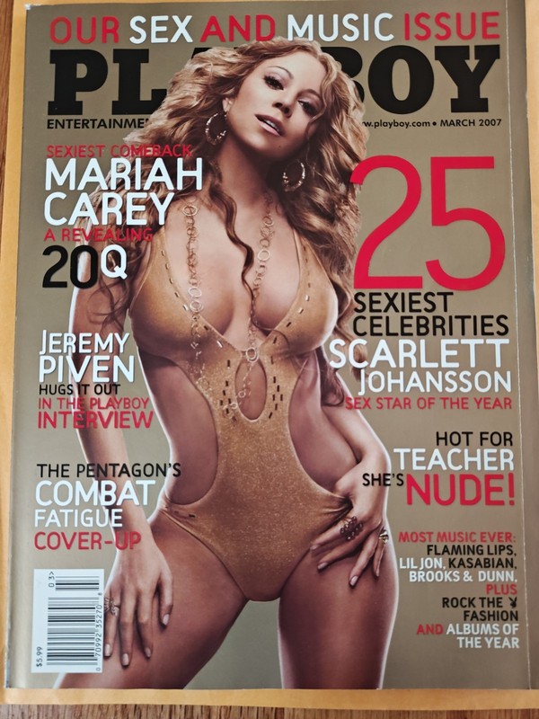 Playboy Magazine Mar.2007 Mariah Carey, 25 Sexiest Cel. Scarlett Johansson