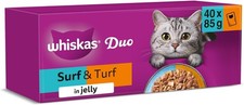 DUO Adult Wet Cat Food in Jelly 40X85G Surf & Turf 4.85 per kilo