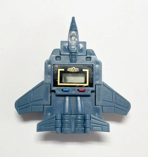 Vintage 1980s Carousel WDC Transforming Robot Jet Watch LCD Toy Hong Kong