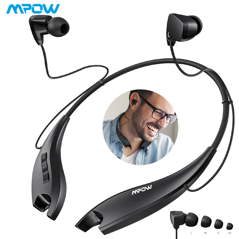 MPOW Jaws Wireless Bluetooth Neckband Earphones Headphones Mic