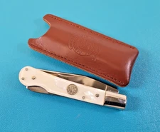 Canal Street Cutlery USA Folding Pocket Knife NRA Life Member + Sheath TR662