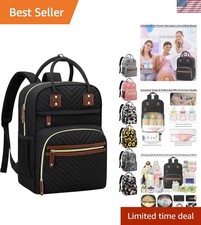 Luxury Large Capacity Diaper Bag Backpack - Waterproof  Insulated Pockets