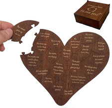 20 Reasons Why I Love You Gift Box,Romantic Heart Wooden Puzzle for Him, Her   V