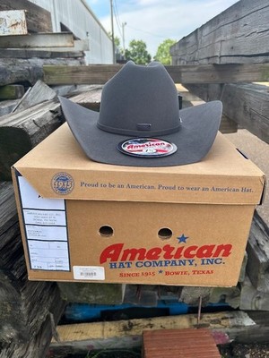 American Hat Company 7X Steel Felt Cowboy Hat  4 1/4 Inch Brim Size 7 3/4