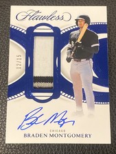 2025 Panini Flawless BRADEN MONTGOMERY Prominent Swatch Signatures Sapphire/15