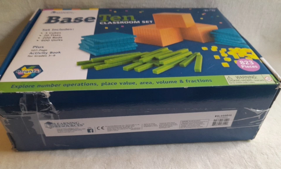 Learning Resources Interlocking Base Ten Classroom 823 Piece Set Grades 3-6 - Image 2 of 4