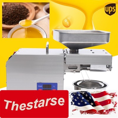 Commercial Automatic Stainless Steel Oil Press Machine Extractor 110V 600W