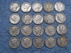 20 SILVER MERCURY DIMES WITH DATES lot 81