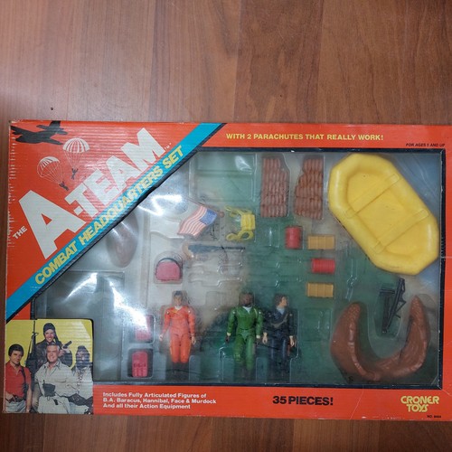 Vintage Croner Toys A-Team Combat Headquarters Set with Box, Incomplete 28pcs
