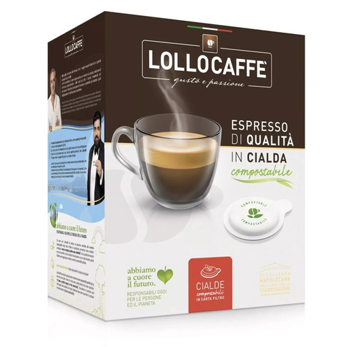 Cialde Caffè Lollo Miscela DEK Filtro Carta ESE 44 MM Compostabili Decaffeinato - Foto 3 di 7