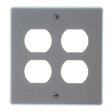 WIREMOLD LEGRAND G4047BB 2-GANG DUPLEX RECEPTACLE COVER, STEEL, GRAY