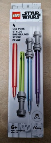 (B) LEGO STAR WARS Lightsaber Gel Pen, 52875A, 4pk, New
