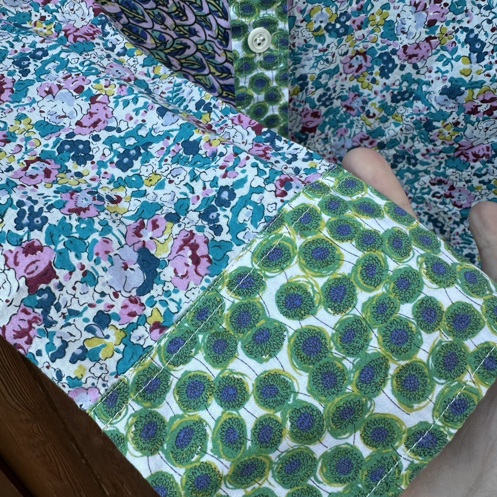 J. Crew Liberty Fabric Patchwork Button Up Shirt … - image 4