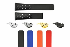 22MM SILICONE RUBBER WATCH BAND STRAP FOR TAG HEUER CARRERA MONACO AQUAREACER TQ