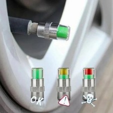 4 x Car Valve Tyre Caps Dust Monitor Wheel Pressure Tire Air Sensor UK