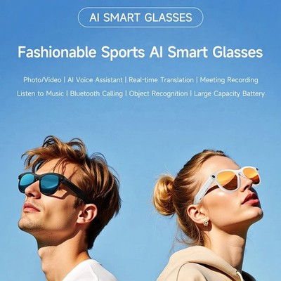 New Smart Glasses Men HD Camera WiFi Bluetooth Touch Control IP65 Waterproof
