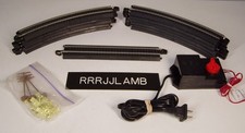 Bachmann HO EZ E-Z TRACK 11 Curved 1 Straight w/ POWER PACK, Signs, Power Poles