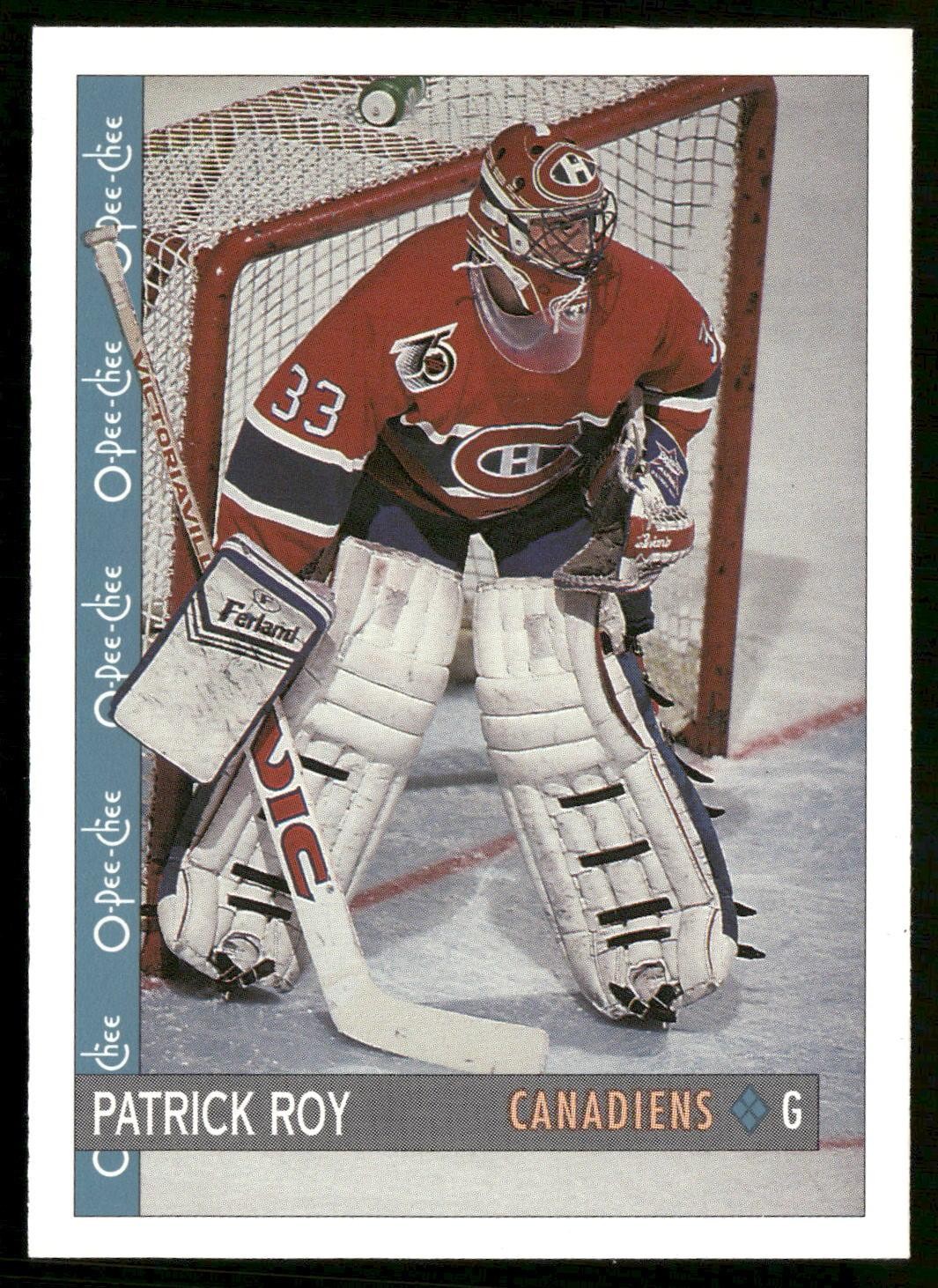 Patrick Roy #164 Hockey Cards 1992 O-Pee-Chee trading card — raw and PSA graded price guide