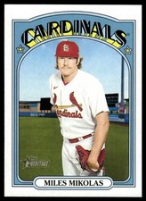 2021 TOPPS HERITAGE BASEBALL CARD MILES MIKOLAS #510 ST. LOUIS CARDINALS 6447