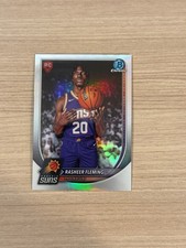 Rasheer Fleming 2025-26 Bowman Chrome Refractor Red Badge BRR-31 Rookie RC Suns