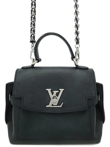 Louis Vuitton Lockme Ever MINI M20997 Calfskin Noir Shoulder Bag Women's #TB4080
