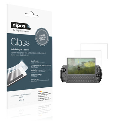 2x Schutzfolie für GPD Win 4 matt - Anti-Shock 9H Folie dipos Glass