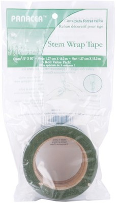 Panacea Stem Wrap Tape .5''X60' 3/Pkg-Green - 600363