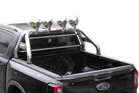 Edelstahl ÜBerrollbüGel Hsp + Ladekantenschutz Passend FüR Ford Ranger (2023-)