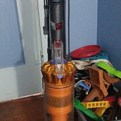 Dyson DC40 Upright Bagless Corded Vacuum, Rotating Brushes, Yellow/Gray