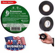 Heavy-Duty Black Electrical Tape - 60 Feet, 7 Mils, For Home and Automotive Use