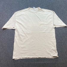Pluma TShirt Sz XXL Mens Beige Skater Heavyweight Cotton Made in USA Blank 90s