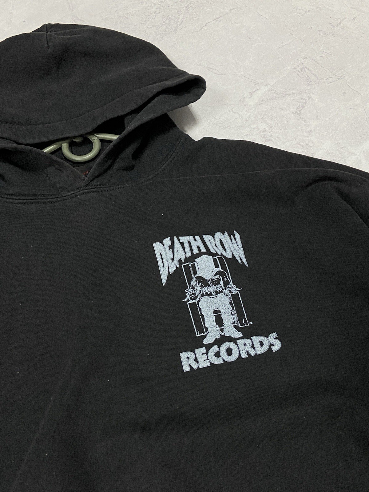 FILA Felpa con cappuccio Death Row Records stampa grande vintage rock
