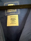 Starter Mens Blue Half Zip Pullover Jacket Size L Short Stand-Up Collar Solid — photo 3