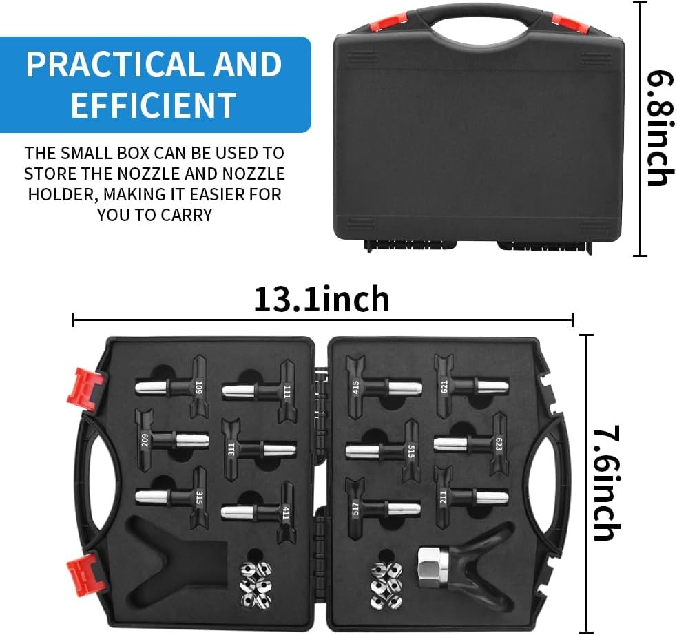 14 Pcs Airless Sprayer Tips, Paint Tip Guard and Black black 