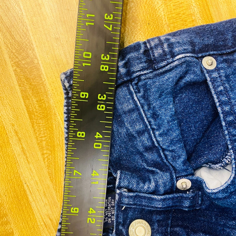 RARO Vintage GAP Jeans Flare Infantil Tamanho 5 Y2K Lantejoulas Boho Festival Fade Azul a Branco - Imagem 3 de 4