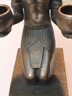 Egyptian Figurine Kneeling Pharaoh Candlestick Holders 7" Tall Only One! — photo 7