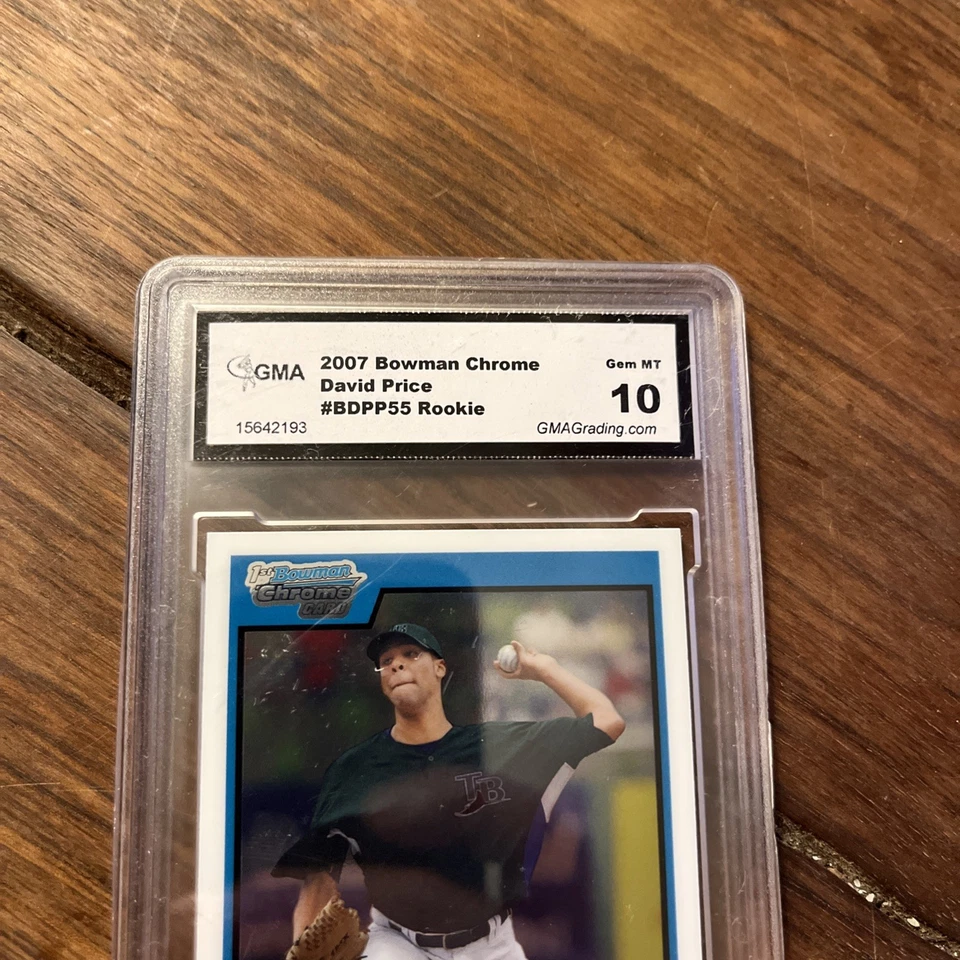 2007 Bowman Chrome David Price #BDPP55 Rookie RC GEM MT 10 - Image 3 of 4