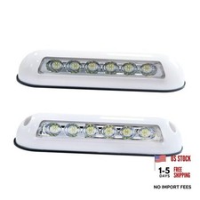 RV 12V Led Light 2 Set Porch Awning Lights 30 LED Exterior High Light Black