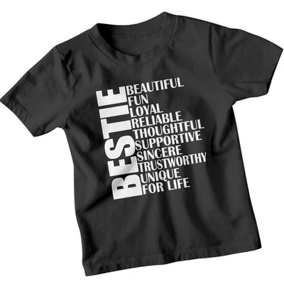 T-shirt garçon et fille Bestie Best Friends Day assorti BFF Shirt... - Photo 1/4
