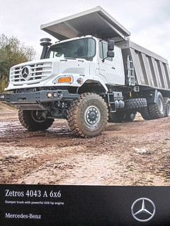 Original Mercedes Benz Prospekt. Zetros 4043 A 6x6.